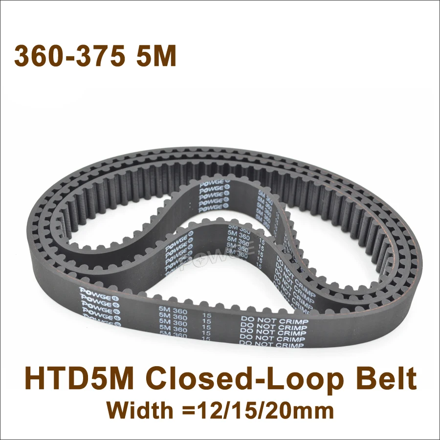 POWGE 360/365/370/375 5M Synchronous Belt Teeth=72/73/74/75 Many Widths Closed-Loop HTD 5M Timing Belt Pulley 360-5M 370-5M
POWGE 360/365/370/375 5M Synchronous Belt Teeth=72/73/74/75 Many Widths Closed-Loop HTD 5M Timing Belt Pulley 360-5M 370-5M