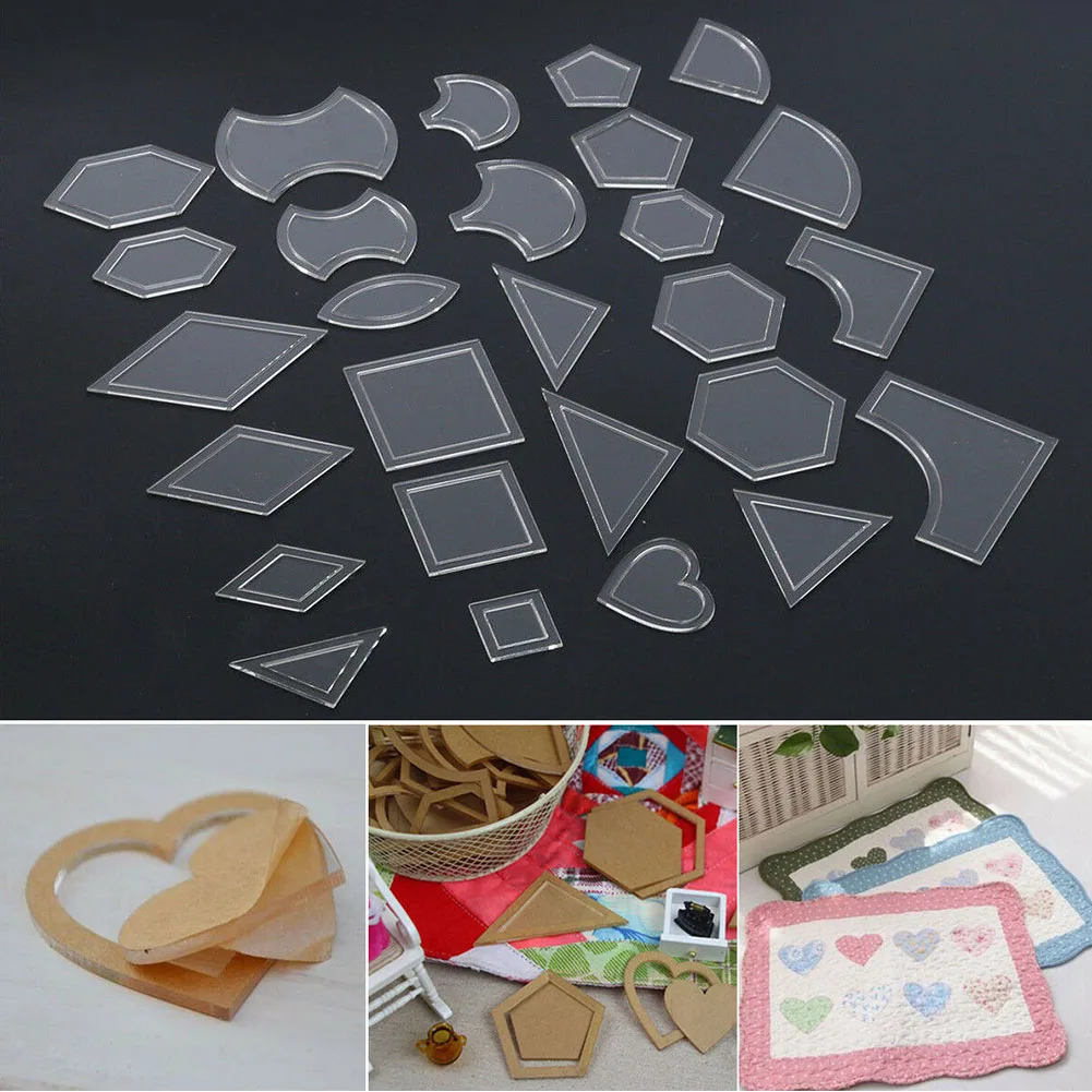 27 Set Transparent Accessories Stencils Mixed Kit Styling Cloth Handmade Patchwork Templates DIY Tool Quilting Acrylic Ruler
27 Set Transparent Accessories Stencils Mixed Kit Styling Cloth Handmade Patchwork Templates DIY Tool Quilting Acrylic Ruler