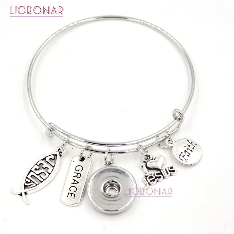 10PCS Christian Faith Inspirational Charms I love Jesus Bracelets Interchangeable Snap Jewelry Bangles For Women Gifts Wholesale
10PCS Christian Faith Inspirational Charms I love Jesus Bracelets Interchangeable Snap Jewelry Bangles For Women Gifts Wholesale