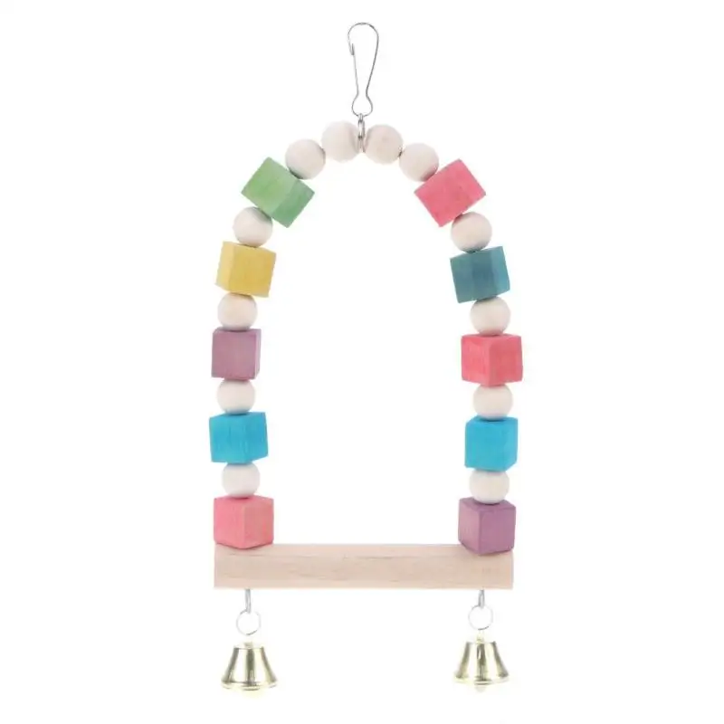 Wooden Bird Parrot Swing Stand Toys Parakeet Cockatiel Lovebird Budgie Cage Hanging Bird Toy Honing Boredom Relieving Puzzle
Wooden Bird Parrot Swing Stand Toys Parakeet Cockatiel Lovebird Budgie Cage Hanging Bird Toy Honing Boredom Relieving Puzzle