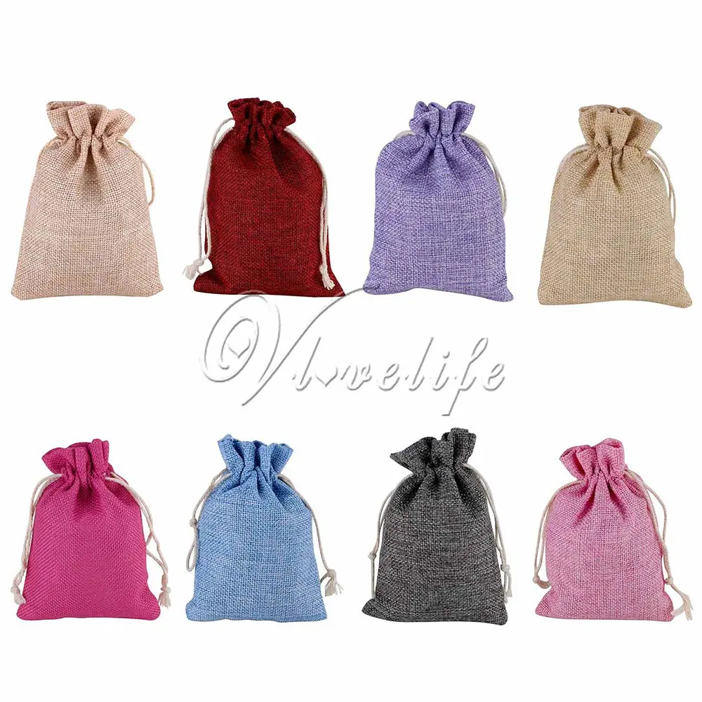 100pcs 9cm*13cm Vintage Natural Burlap Hessia Gift Candy Bags Wedding Party Favor Candy Gift Pouch Jute Gift Bag
100pcs 9cm*13cm Vintage Natural Burlap Hessia Gift Candy Bags Wedding Party Favor Candy Gift Pouch Jute Gift Bag