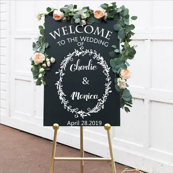 Custom Wedding Name And Date Welcome To The Wedding Sticker Personalized Decal DIY Decor Chalkboard Sign Decal Wedding Stickers
Custom Wedding Name And Date Welcome To The Wedding Sticker Personalized Decal DIY Decor Chalkboard Sign Decal Wedding Stickers