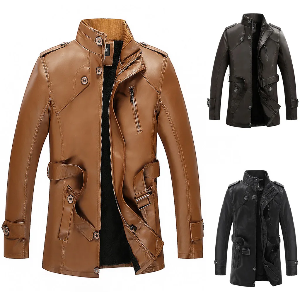 Male Leather Jacket sales jaqueta de couro Men's Autumn Winter Fashion Velveted Zipper Pure Color Imitation Leather Coat L-3XL
Male Leather Jacket sales jaqueta de couro Men's Autumn Winter Fashion Velveted Zipper Pure Color Imitation Leather Coat L-3XL