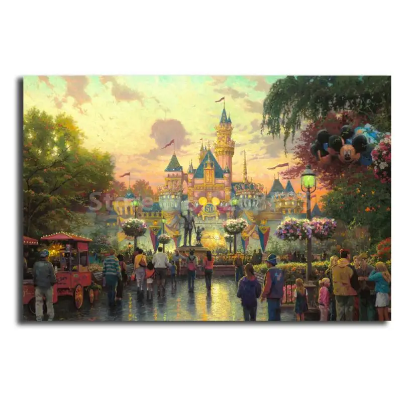 Thomas Kinkade 50TH Anniversary Mickey And Minnie Sweetheart Canvas Painting HD Print Poster Bedroom Living Room Home Decor
Thomas Kinkade 50TH Anniversary Mickey And Minnie Sweetheart Canvas Painting HD Print Poster Bedroom Living Room Home Decor