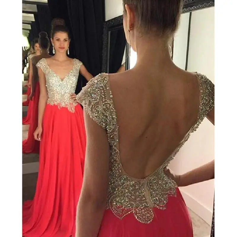 Red V Neck Bling Bling Prom Dresses Long 2019 vestidos de fiesta largos elegantes de gala A Line Open Back Formal Evening Gowns
Red V Neck Bling Bling Prom Dresses Long 2019 vestidos de fiesta largos elegantes de gala A Line Open Back Formal Evening Gowns