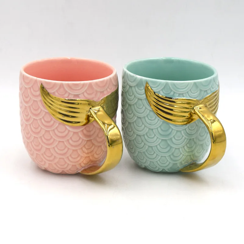 Golden Mermaid Tail Ceramic Mug with Handle Creative Tea Coffee Milk Personalized Mugs Fishtail Cup Novelty Gifts
Golden Mermaid Tail Ceramic Mug with Handle Creative Tea Coffee Milk Personalized Mugs Fishtail Cup Novelty Gifts