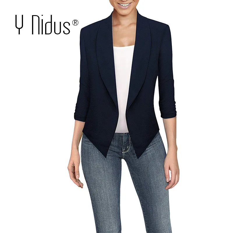 Y Nidus Women's White Blazer 2019 Summer Autumn Sheer Chiffon Casual Work Office Open Front Jacket Plus Size blazer femme 5XL
Y Nidus Women's White Blazer 2019 Summer Autumn Sheer Chiffon Casual Work Office Open Front Jacket Plus Size blazer femme 5XL