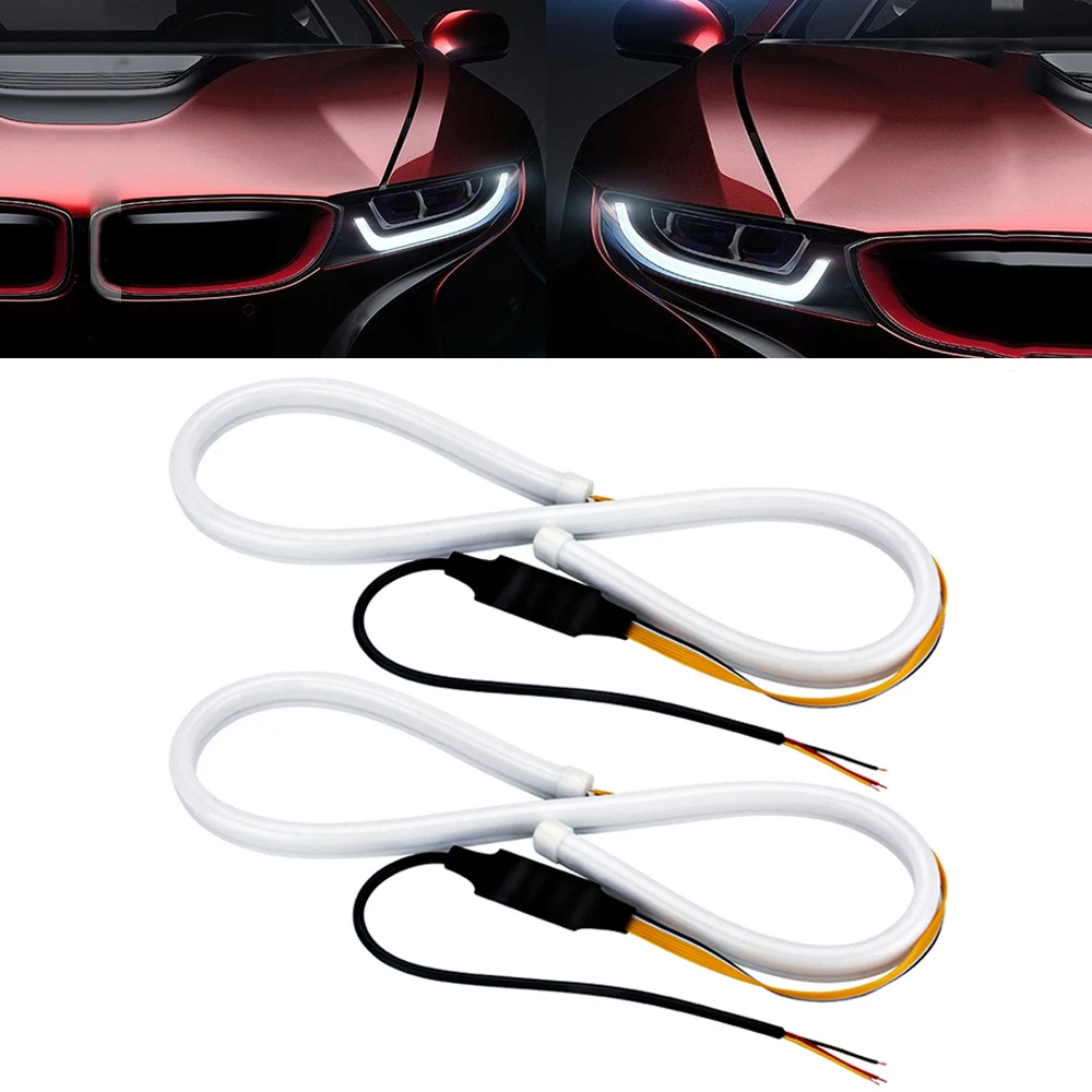 2pcs 60cm Amber Flowing Day Light Daytime Car Running Lights LED DRL Strip Light 12V Car Headlight Strip Brake Turn Signal Lamp
2pcs 60cm Amber Flowing Day Light Daytime Car Running Lights LED DRL Strip Light 12V Car Headlight Strip Brake Turn Signal Lamp