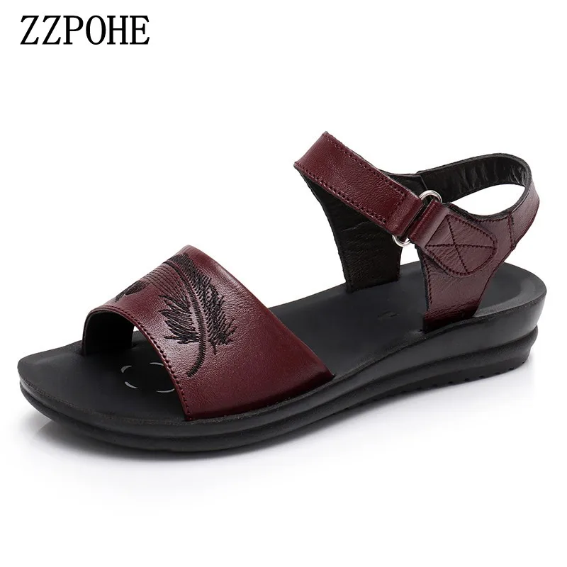 ZZPOHE Summer Shoes Women Sandals PU Leather soft soles comfortable Ladies sandals large size Middle-aged casual sandals
ZZPOHE Summer Shoes Women Sandals PU Leather soft soles comfortable Ladies sandals large size Middle-aged casual sandals