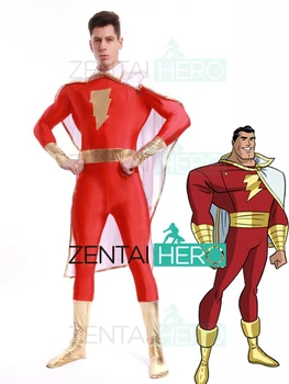 Free Shipping Adult Spandex Captain Marvel Shazam Cosplay Costume For 2019 Halloween William Batson Superhero Costume With Cape
Free Shipping Adult Spandex Captain Marvel Shazam Cosplay Costume For 2019 Halloween William Batson Superhero Costume With Cape