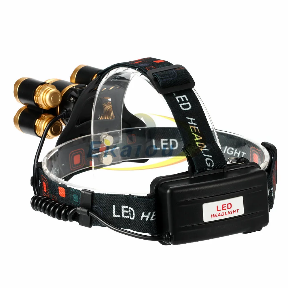 Налобный фонарь XML T6 + 4 * XPE водонепроницаемый 3800 лм|head lamp light|headlamp headlightzoom headlamp |