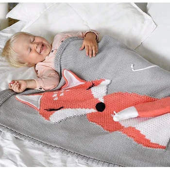 Newborn Fox Swaddling Kids Gift Boy Girls Blankets Baby Toddler Bedding Blanket Newborn infant Swaddle Wrap Crochet Blankets
Newborn Fox Swaddling Kids Gift Boy Girls Blankets Baby Toddler Bedding Blanket Newborn infant Swaddle Wrap Crochet Blankets