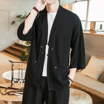 2019 Cotton Linen Men Jackets Chinese Streetwear Kimono Coat Men Cardigan Jacket Windbreaker Clothes Loose Coat plus size 5xl
2019 Cotton Linen Men Jackets Chinese Streetwear Kimono Coat Men Cardigan Jacket Windbreaker Clothes Loose Coat plus size 5xl