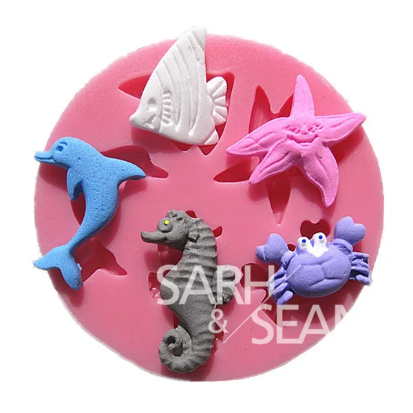 M0191 marine animals dolphin starfish crab cake molds chocolate mould for the kitchen baking cake tool DIY
M0191 marine animals dolphin starfish crab cake molds chocolate mould for the kitchen baking cake tool DIY