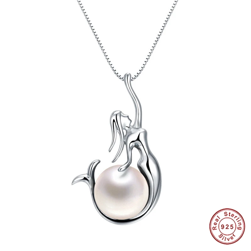 Authentic 925 Sterling Silver Mermaid Charm Pendant with Natural Freshwater Pearl for Women Gift fit DIY Charms Necklaces
Authentic 925 Sterling Silver Mermaid Charm Pendant with Natural Freshwater Pearl for Women Gift fit DIY Charms Necklaces