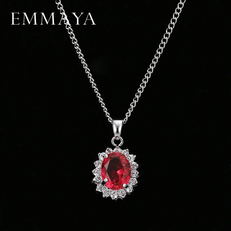 EMMAYA Red Cz Necklace for Wedding Bridal Gift Fashion Women Crystal Necklace Silver Color Jewelry
EMMAYA Red Cz Necklace for Wedding Bridal Gift Fashion Women Crystal Necklace Silver Color Jewelry