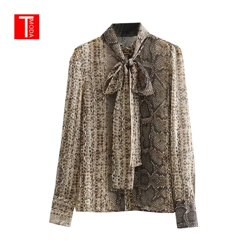2019 Spring Vintage Chic Snake Print Chiffon Tops Women Blouses Bow Tie Collar Long Sleeve Ladies Shirts Casual Blusas Mujer
2019 Spring Vintage Chic Snake Print Chiffon Tops Women Blouses Bow Tie Collar Long Sleeve Ladies Shirts Casual Blusas Mujer