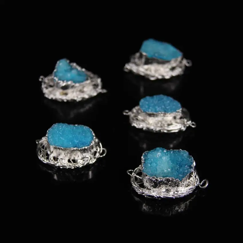 5pcs,Silver Nest Wire Wrapped with Blue Titanium Agates Geode Freeform Slice Connector,Natural Quartz Bird nest Slab Pendant
5pcs,Silver Nest Wire Wrapped with Blue Titanium Agates Geode Freeform Slice Connector,Natural Quartz Bird nest Slab Pendant