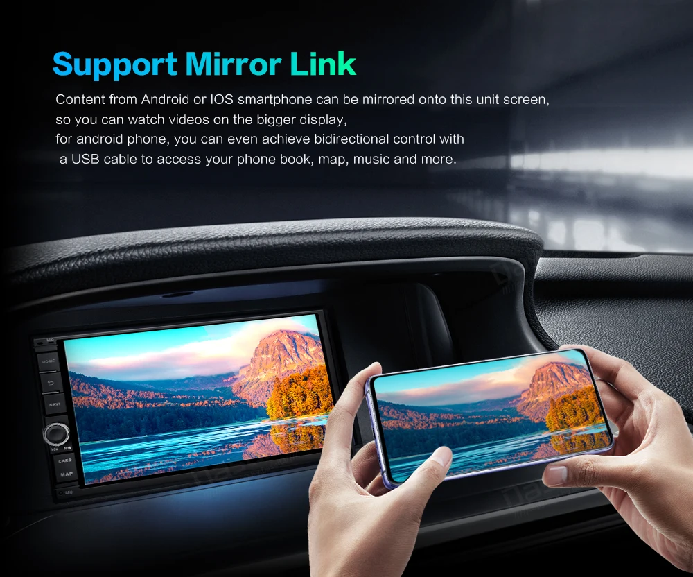Discount Dasaita Car DVD Player 7" DSP 2 din Android 9.0 Radio for Ford Focus 2 S-max Mondeo C-max Galaxy Bluetooth GPS Navigator TDA7850 15