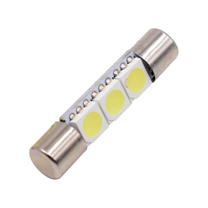 1pcs Flood Festoon Dome T6.3 28mm 29mm 3 SMD 5050 LED 3smd Light Bulb Car Vanity Mirror Lights Car dome reading Light White 12V
1pcs Flood Festoon Dome T6.3 28mm 29mm 3 SMD 5050 LED 3smd Light Bulb Car Vanity Mirror Lights Car dome reading Light White 12V