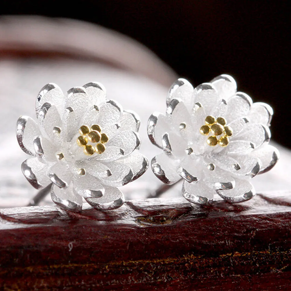 Fashion Plata Silver Plated Ear Stud Lotus Flower Earrings Jewelry Pendientes Brincos Fashion Jewelry
Fashion Plata Silver Plated Ear Stud Lotus Flower Earrings Jewelry Pendientes Brincos Fashion Jewelry