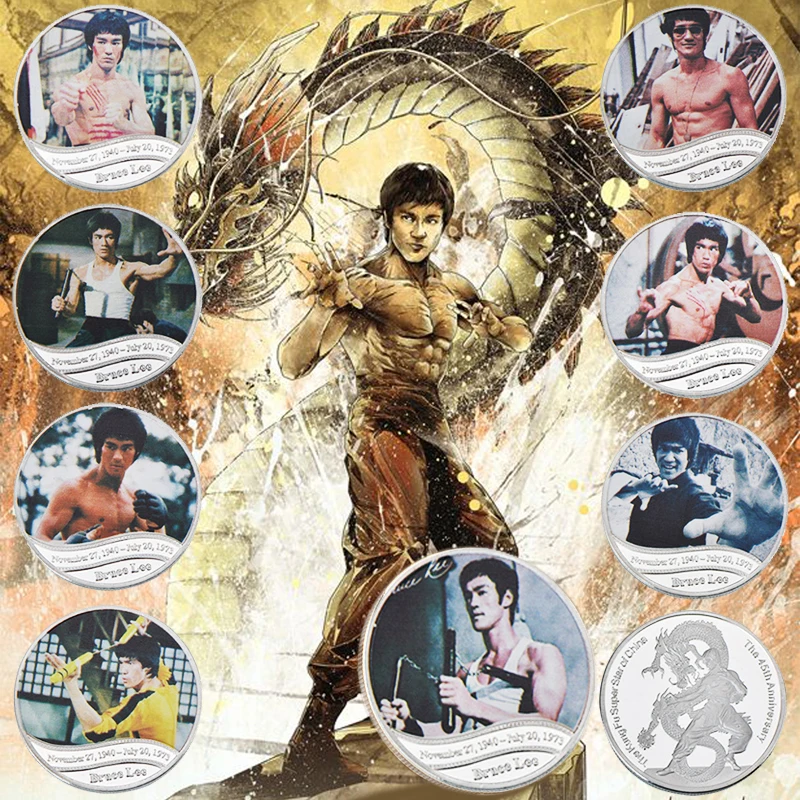 WR Bruce Lee the 45th Anniversary Silver Plated Commemorative Coin Fan Collection Chinese Dragon Metal Challenge Coin Collection
WR Bruce Lee the 45th Anniversary Silver Plated Commemorative Coin Fan Collection Chinese Dragon Metal Challenge Coin Collection