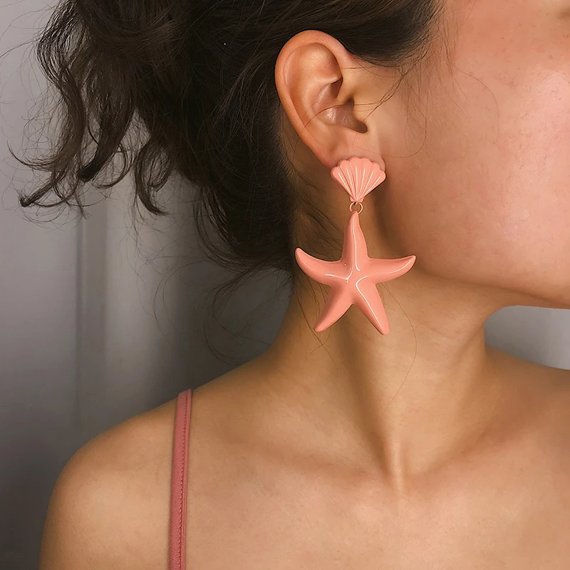 AE-Canfly European Color Exaggerated Ethnic Style Shell Starfish Pendant Drop Earrings Women Girl Gift
AE-Canfly European Color Exaggerated Ethnic Style Shell Starfish Pendant Drop Earrings Women Girl Gift