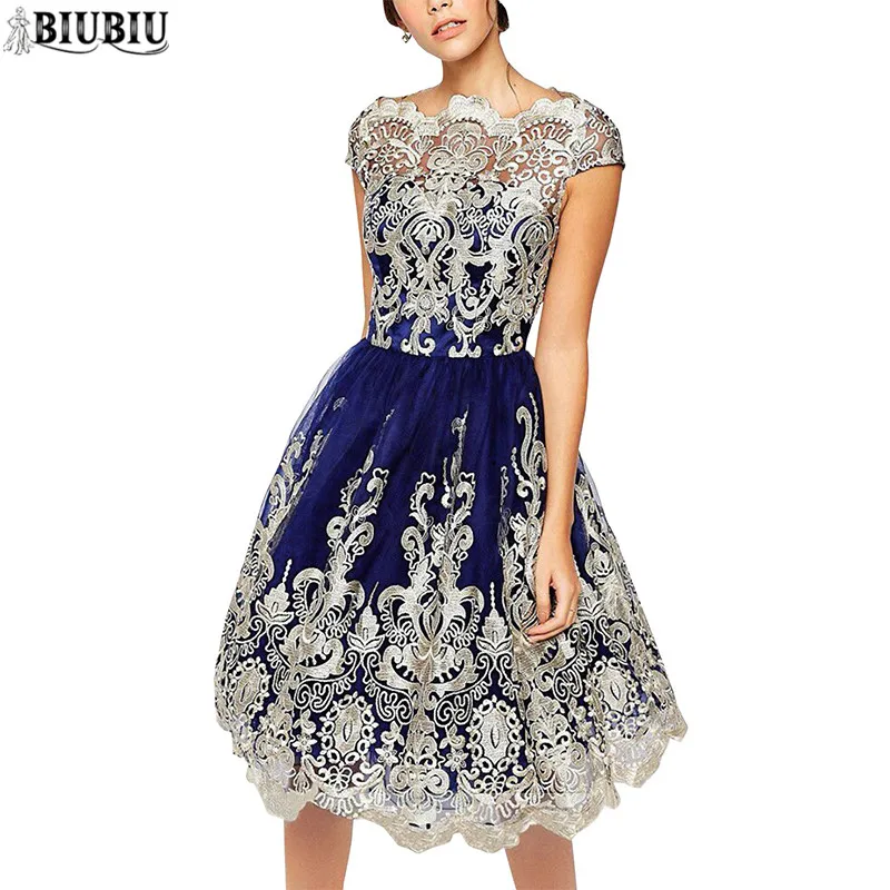 BIUBIU Women Patchwork Sexy Midi Dress Embroidery Mesh Vintage Party Elegant Short Sleeve Dresses O Neck Woman Vestido De Fiesta
BIUBIU Women Patchwork Sexy Midi Dress Embroidery Mesh Vintage Party Elegant Short Sleeve Dresses O Neck Woman Vestido De Fiesta