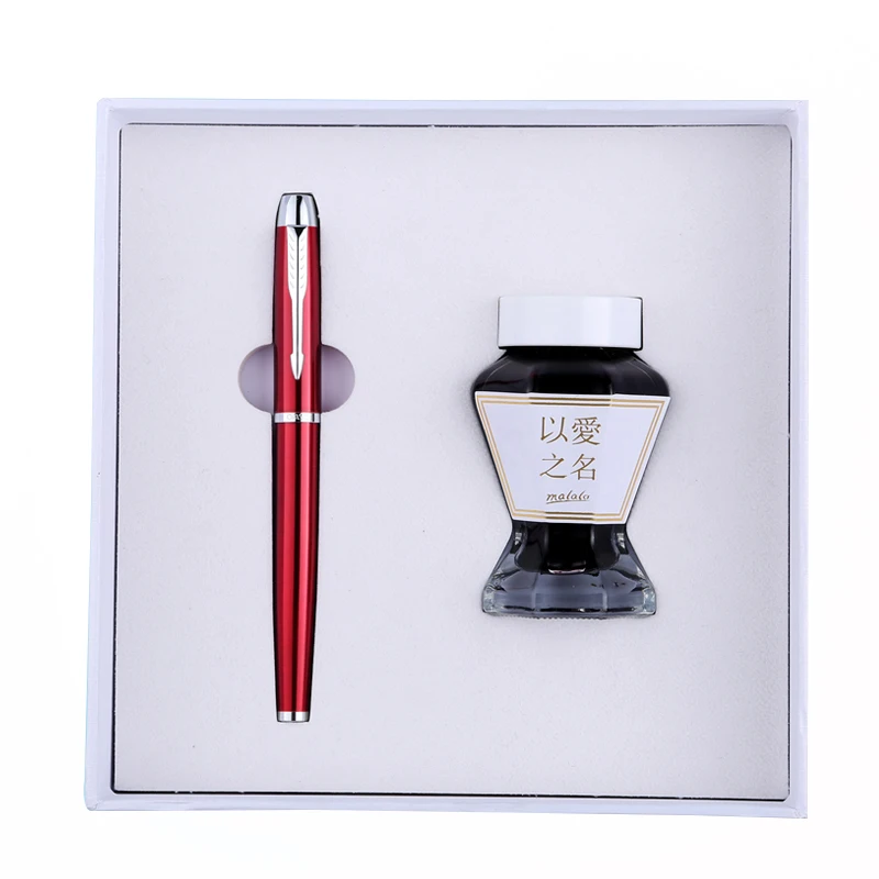 Luxury Gold/Silver Fountain Pen Ink Set 0.5mm Business Office Writing Pens with Gift Box High-end Christmas Gift for Friends
Luxury Gold/Silver Fountain Pen Ink Set 0.5mm Business Office Writing Pens with Gift Box High-end Christmas Gift for Friends