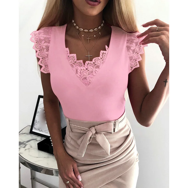 Fashion Sleeveless T Shirt Women Summer Casual V-Neck Top Tee Harajuku Mujer Vintage Female Clothing Lace T-Shirt 2019 SJ2257V
Fashion Sleeveless T Shirt Women Summer Casual V-Neck Top Tee Harajuku Mujer Vintage Female Clothing Lace T-Shirt 2019 SJ2257V