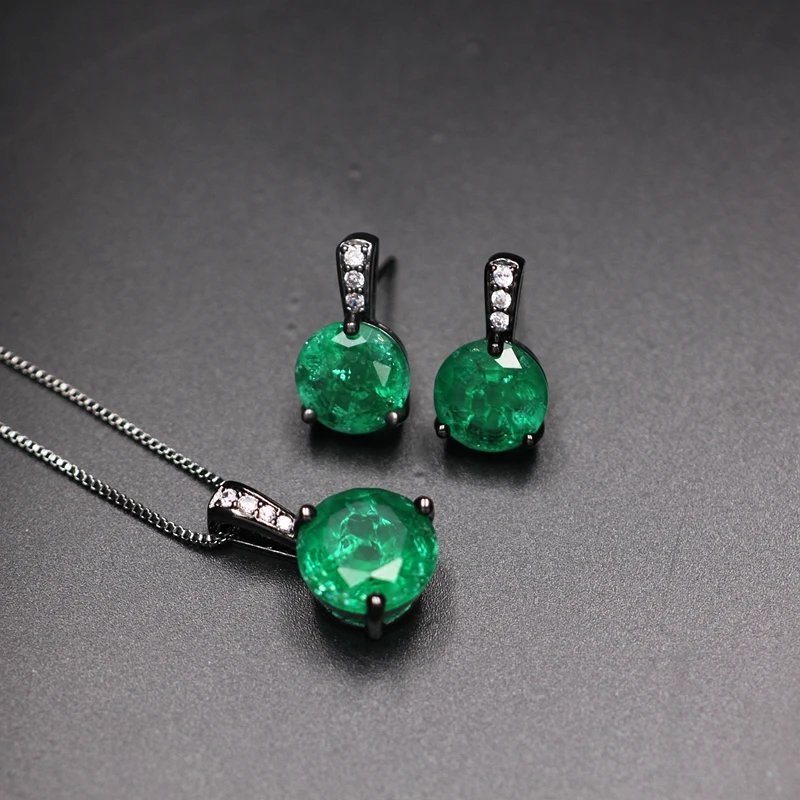 Fusion Stone Round Shape Pendant Necklace Stud Earrings Jewelry Sets For Women Cubic zirconia Colorful Fashion party Jewelry Set
Fusion Stone Round Shape Pendant Necklace Stud Earrings Jewelry Sets For Women Cubic zirconia Colorful Fashion party Jewelry Set