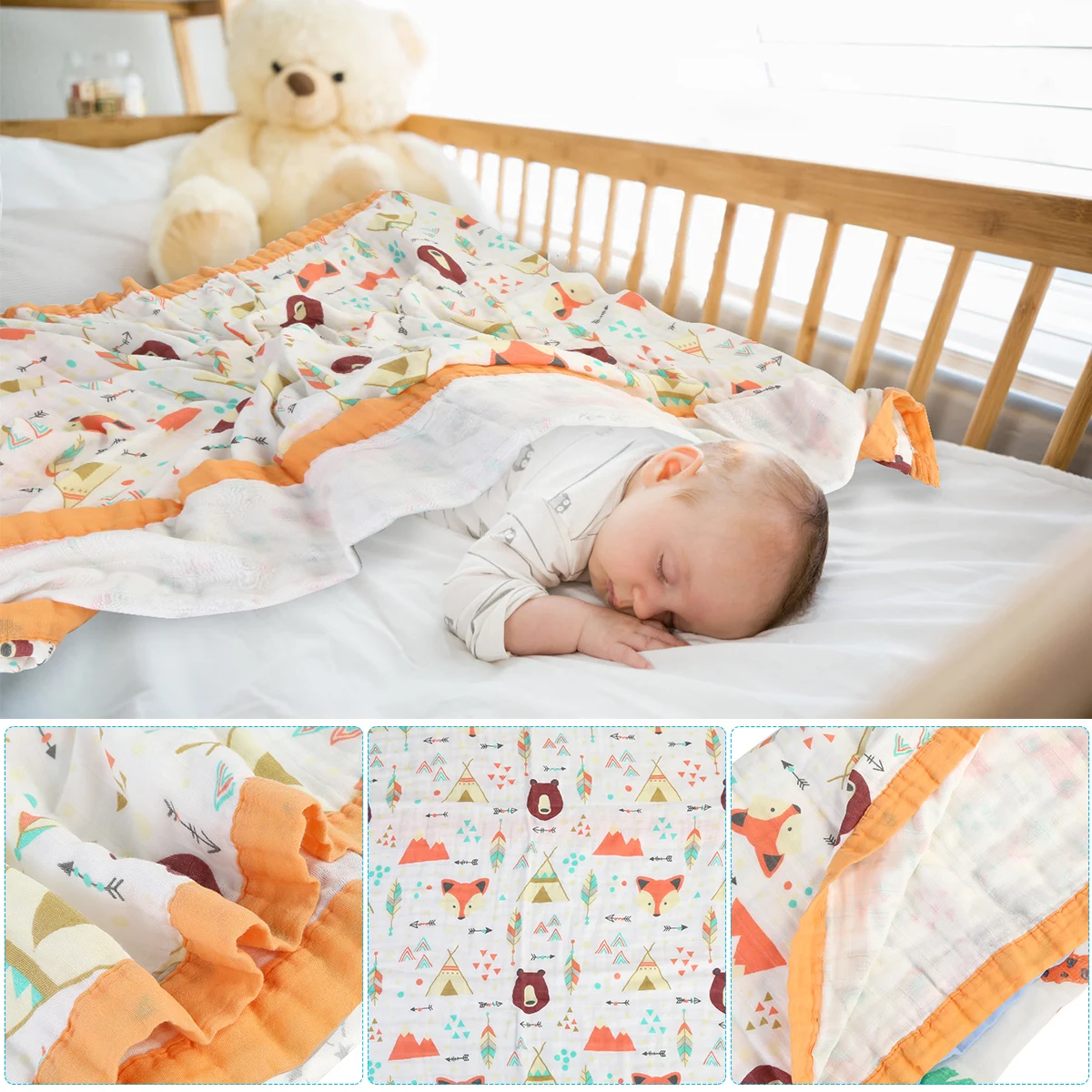 four layer bamboo baby muslin blanket Muslin Tree swaddle better than Aden Anais Baby/bamboo Blanket Infant Wrap
four layer bamboo baby muslin blanket Muslin Tree swaddle better than Aden Anais Baby/bamboo Blanket Infant Wrap