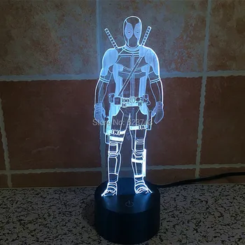 Free Shipping color changeable heroComics Hero Deadpool 3D LED Night Light USB 3D LED Lamp For Christmas Gifts or Desk lamp
Free Shipping color changeable heroComics Hero Deadpool 3D LED Night Light USB 3D LED Lamp For Christmas Gifts or Desk lamp