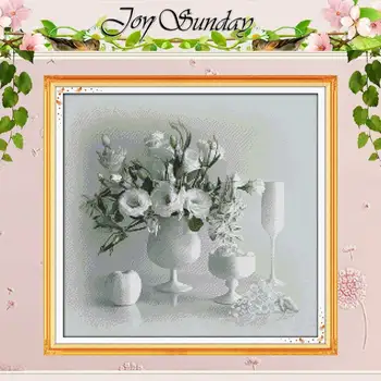 White Vase Patterns Counted Cross Stitch 11CT 14CT Cross Stitch Sets flowers Chinese Cross-stitch Kits Embroidery Needlework
White Vase Patterns Counted Cross Stitch 11CT 14CT Cross Stitch Sets flowers Chinese Cross-stitch Kits Embroidery Needlework