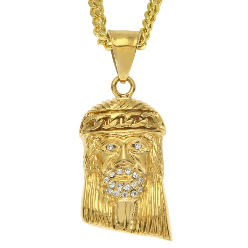 Iced Out Jesus Head Pendant Stainless Steel Charm Bling Rhinestone Men 'S Women Cross Pendant Necklace Punk Hip Hop Jewelry
Iced Out Jesus Head Pendant Stainless Steel Charm Bling Rhinestone Men 'S Women Cross Pendant Necklace Punk Hip Hop Jewelry