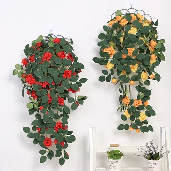 76cm Silk Rose Wedding Decorations Ivy Vine Artificial Flowers Background Decor with Green Leaves Hanging Wall Garland
76cm Silk Rose Wedding Decorations Ivy Vine Artificial Flowers Background Decor with Green Leaves Hanging Wall Garland
