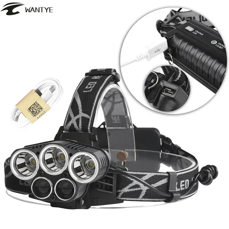 10000 Lumens Head lamp XM-L 3T6+2LED Headlamp USB Headlight 6 Modes Lantern Camping Head Flashlight+18650 battery
10000 Lumens Head lamp XM-L 3T6+2LED Headlamp USB Headlight 6 Modes Lantern Camping Head Flashlight+18650 battery