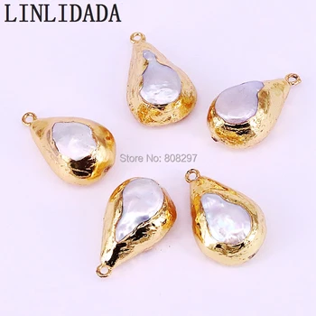 10Pcs Gold Electroplated Nature White Pearl Drop Pendants Charm For Diy Jewelry Necklace Making
10Pcs Gold Electroplated Nature White Pearl Drop Pendants Charm For Diy Jewelry Necklace Making