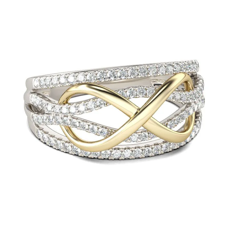 Luxury Infinity Ring Eternity Zircon Crystal Ring Charms Twisting Endless Gold Color 8 Ring for Women Engagement Jewelry Gifts
Luxury Infinity Ring Eternity Zircon Crystal Ring Charms Twisting Endless Gold Color 8 Ring for Women Engagement Jewelry Gifts