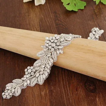 Silver Silk Thread Rhinestones Crystal Applique for Wedding Dress Bridal Gown Applique Bridesmaids Belts Sash by Sewing Hot Fix
Silver Silk Thread Rhinestones Crystal Applique for Wedding Dress Bridal Gown Applique Bridesmaids Belts Sash by Sewing Hot Fix