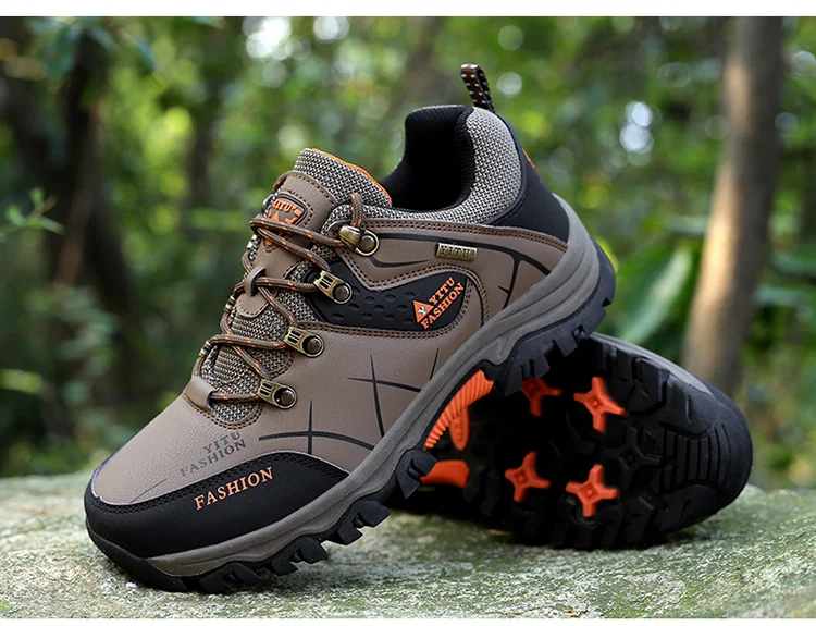 PINSV Men's Waterproof Hiking Shoes