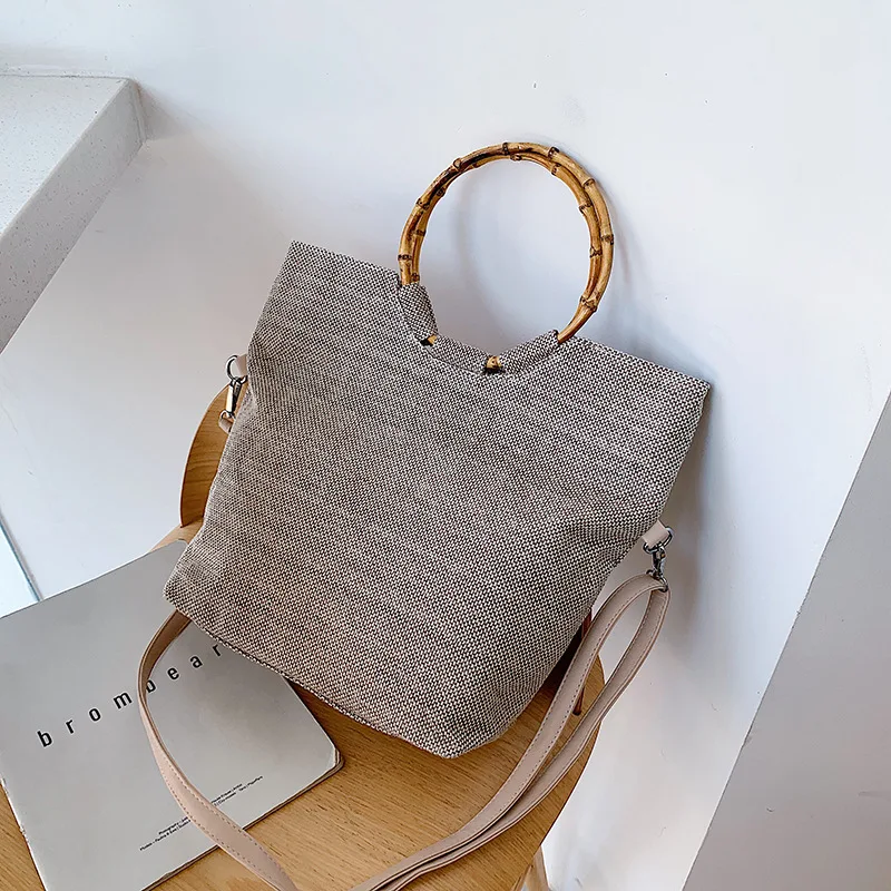 Bucket Canvas Handbag Large Bamboo Handle Tote Bag Women Messenger Bag Lady Famous Brand Designer Fold Crossbody Shoulder Bag
Bucket Canvas Handbag Large Bamboo Handle Tote Bag Women Messenger Bag Lady Famous Brand Designer Fold Crossbody Shoulder Bag