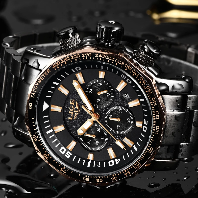 LIGE Top Luxury Brand Men's Quartz Watches Business Big Dial Fashion Casual Waterproof Stainless Steel Black Watch Male Clock
LIGE Top Luxury Brand Men's Quartz Watches Business Big Dial Fashion Casual Waterproof Stainless Steel Black Watch Male Clock