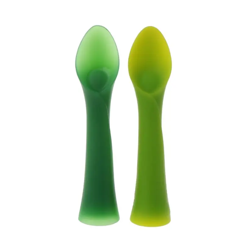 2Pack Infant Silicone Spoon Rice Paste Training Soft-Tip Bamboo Leaf Tooth Gel Spoon Teether For Baby New
2Pack Infant Silicone Spoon Rice Paste Training Soft-Tip Bamboo Leaf Tooth Gel Spoon Teether For Baby New