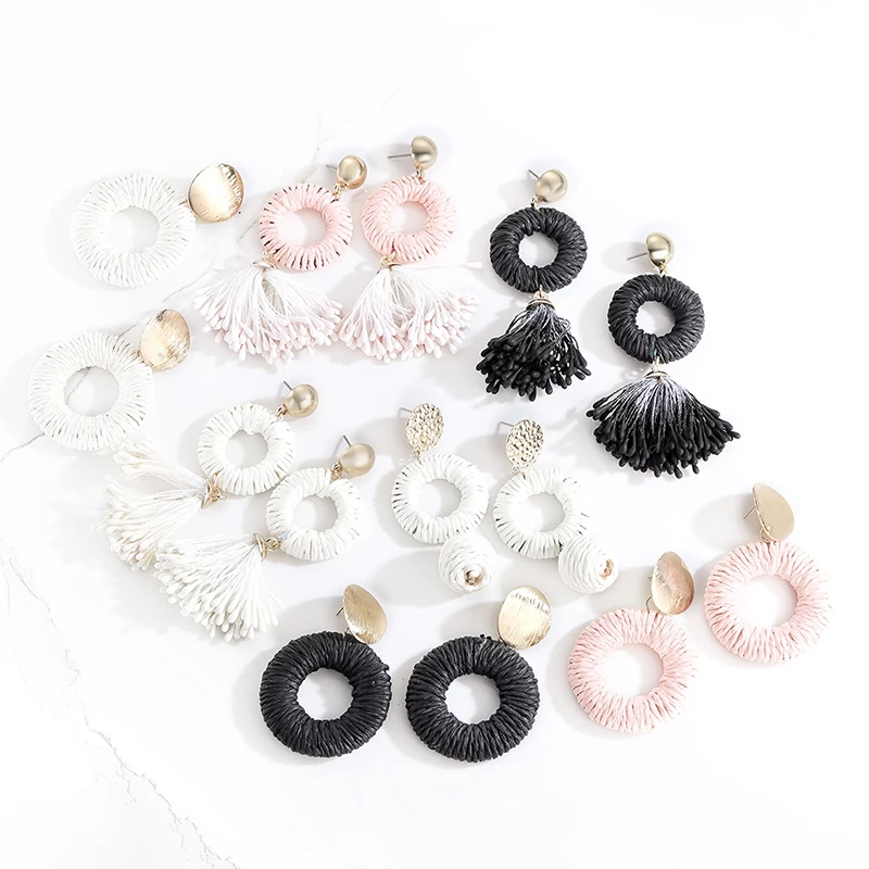 New Bright Color Dangle Drop Acetate Tassels Earrings for Women Geometric Big Circle Statement Earring Female Brincos Jewelry
New Bright Color Dangle Drop Acetate Tassels Earrings for Women Geometric Big Circle Statement Earring Female Brincos Jewelry