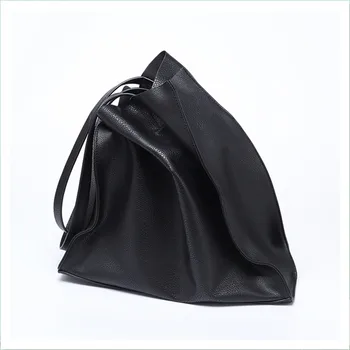 Women's Bag Soft Leather Large Shopping Bags Black Color Female Single Shoulder Bag Large Capacity Big Tote Bolsa Drop Shipping
Women's Bag Soft Leather Large Shopping Bags Black Color Female Single Shoulder Bag Large Capacity Big Tote Bolsa Drop Shipping