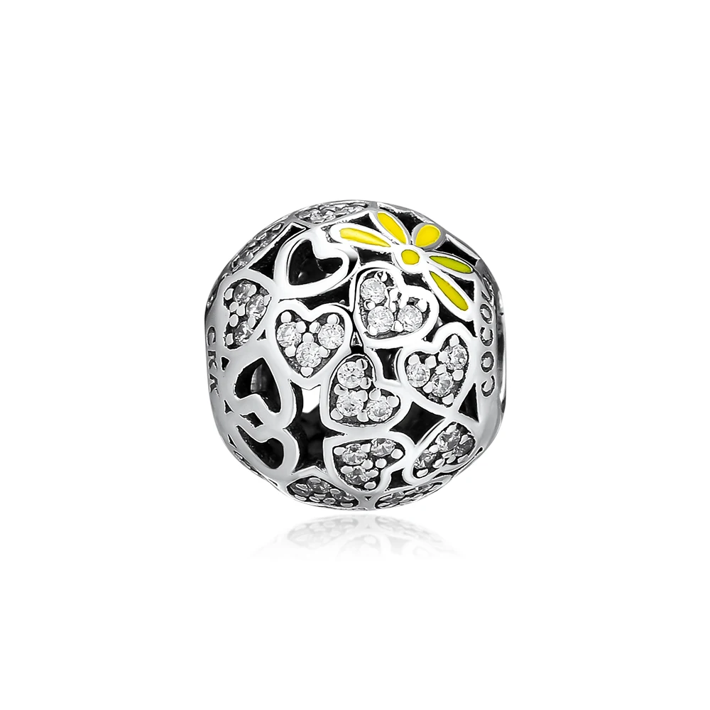 Genuine 925 Sterling Silver Bead Sparkling Hearts Daisy Charm Fits Pandora Bracelet Beads for Jewelry Making Women Gift Kralen
Genuine 925 Sterling Silver Bead Sparkling Hearts Daisy Charm Fits Pandora Bracelet Beads for Jewelry Making Women Gift Kralen