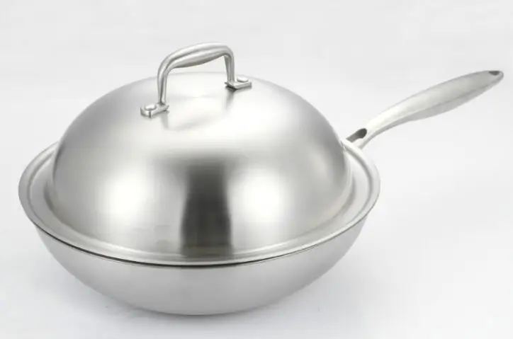New Stainless steel wok 304 non-stick pan pan flat bottom German non-stick pan with lid
New Stainless steel wok 304 non-stick pan pan flat bottom German non-stick pan with lid