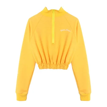 Women Autumn Pullovers Women Casual Sexy Zipper Crop Tops Letter Printed Long Sleeve Elastic Waist Solid Sweatshirts Female
Women Autumn Pullovers Women Casual Sexy Zipper Crop Tops Letter Printed Long Sleeve Elastic Waist Solid Sweatshirts Female