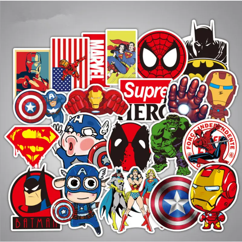 50pcs/pack SuperHero Computer Sticke Laptop Skin Vinyl Sticker Refrigerator Suitcase Decoration Mixed Decal for MacBook/HP/Xiao
50pcs/pack SuperHero Computer Sticke Laptop Skin Vinyl Sticker Refrigerator Suitcase Decoration Mixed Decal for MacBook/HP/Xiao